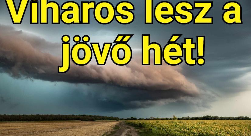 Következő 1 hét: Zivatarok, rengeteg csapadék, helyenként 30-50mm is hullhat!