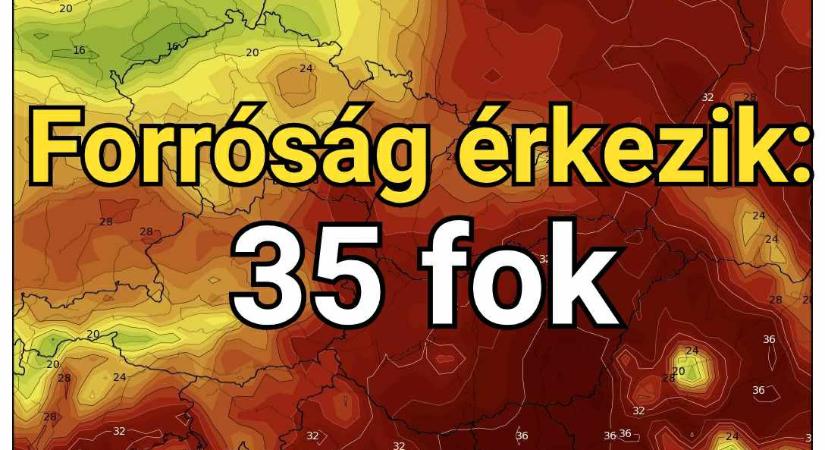 Tartós forróság: 33-35 fok!
