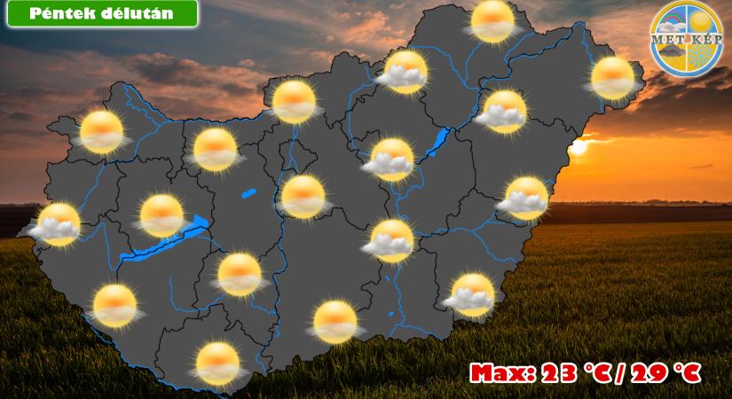 Visszatérő nyári idő, ma már közel 30 fokot mérhetünk