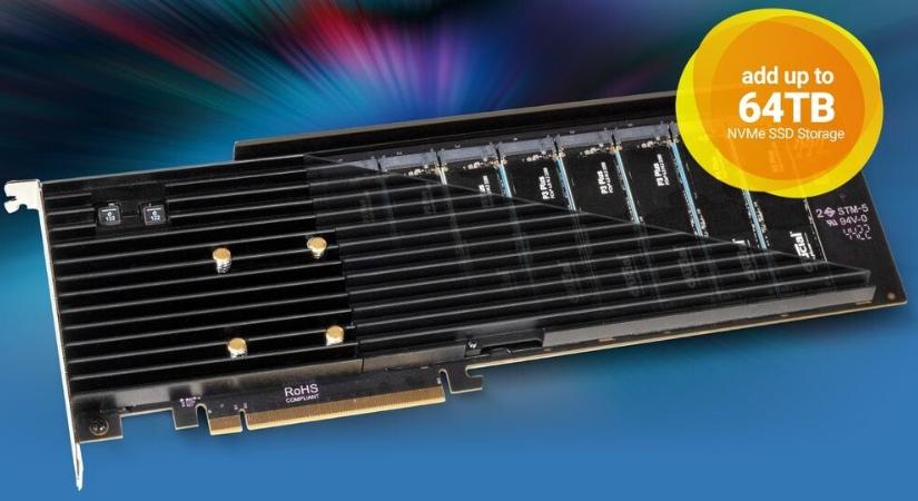 Nyolc férőhelyes Sonnet bővítőkártya jött NVMe SSD-khez