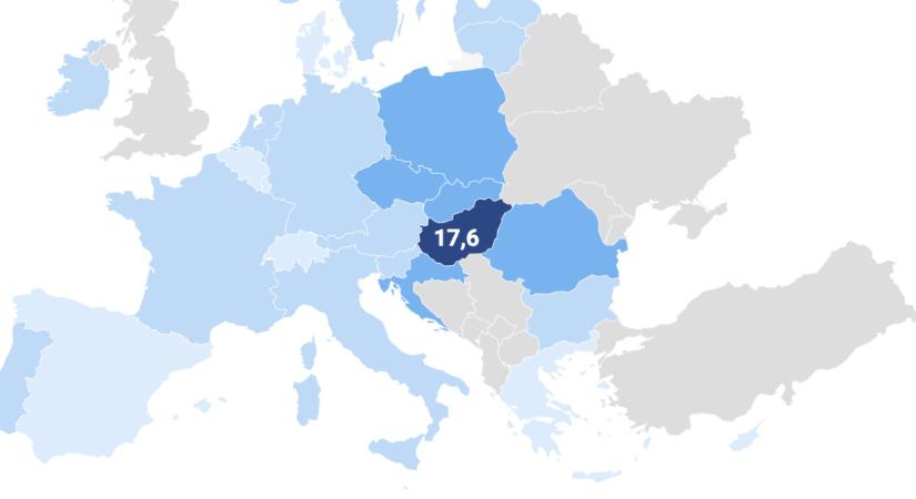 Térképen, ahogy a háborús inflációt nyögi egész Európa