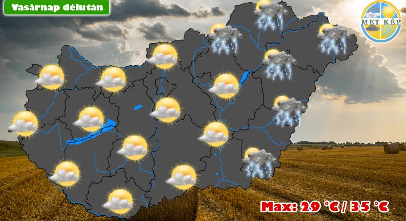 Augusztus 20-ára visszatér a kánikula, keleten lehet egy-egy zivatar!