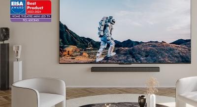 A TCL három EISA-díjat nyert, többek között az EISA Otthoni Mozi Mini LED TV kategóriában