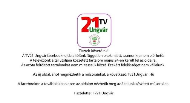 Tv21 Ungvár: új facebook oldalunk van, iratkozzanak fel rá! (videó)
