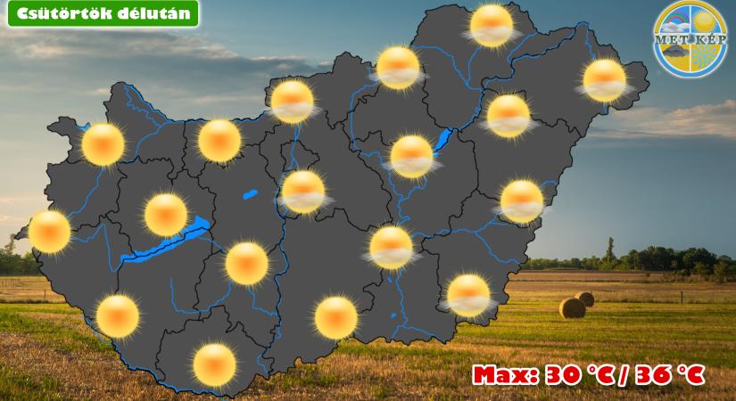 Marad a hőség, sok napsütéssel!