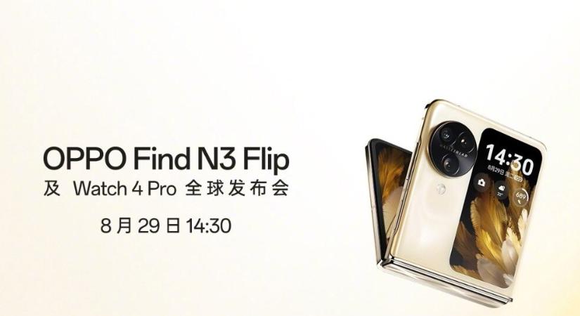 Augusztus 29-én mutatkozik be a Find N3 Flip és a Watch 4 Pro