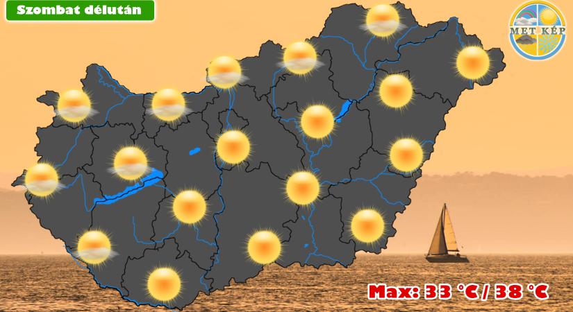 Fokozódó hőség. 38 fok is lehet!