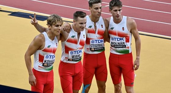 Országos csúcsot futott a férfi 4x400-as férfi váltó az atlétika-vb-n