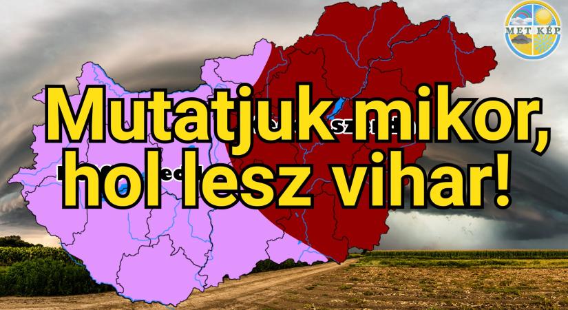 Zivatarokkal jön a felfrissülés!