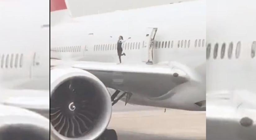 Fegyelmit kap a Swiss Boeing 777-esének szárnyán szelfiző személyzet