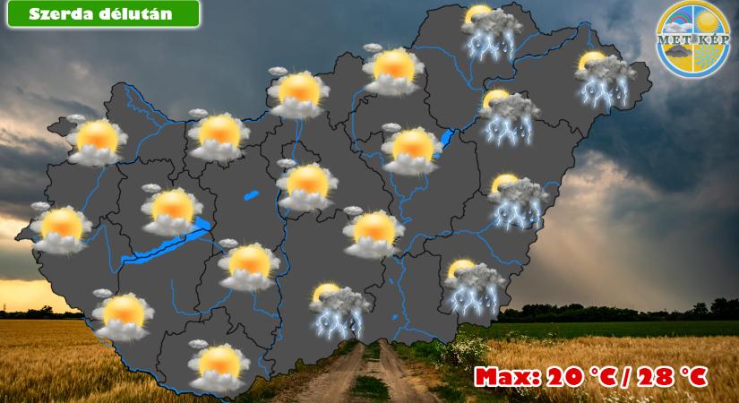 Felfrissült a levegő, keleten lehetnek még zivatarok!