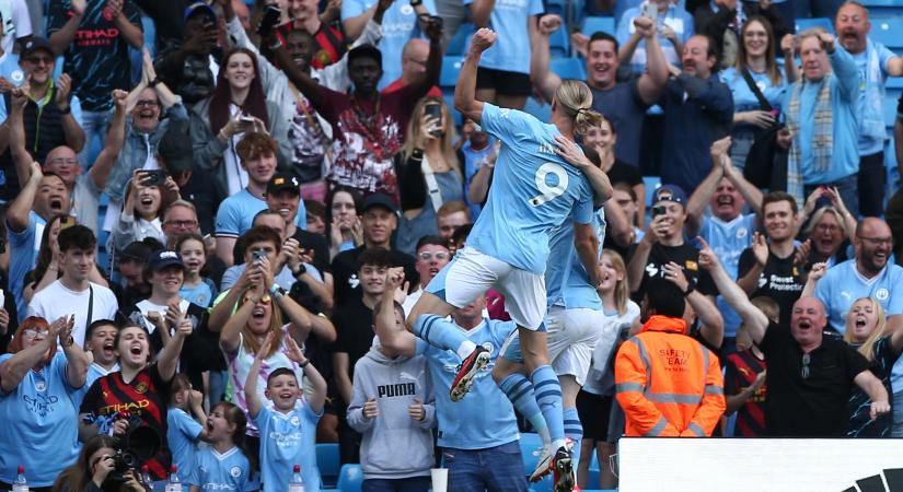 Videón Haaland újabb őrült mesterhármasa a Manchester Cityben