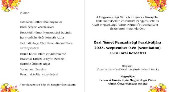 Őszi Német Nemzetiségi Fesztivál