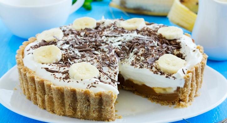 Vegán banoffee pie, azaz sütés nélküli karamellás-banános pite