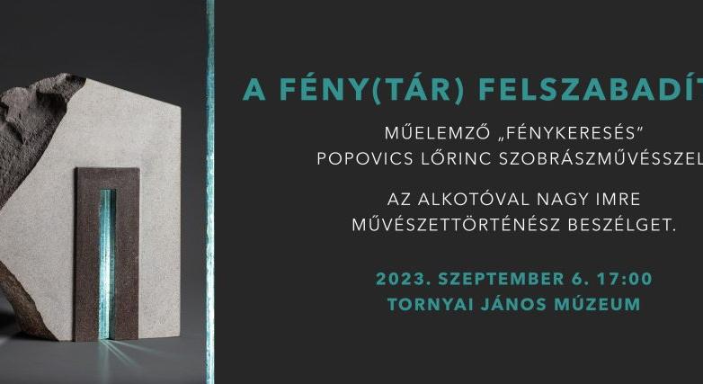 Műelemző „fénykeresés” lesz Popovics Lőrinccel