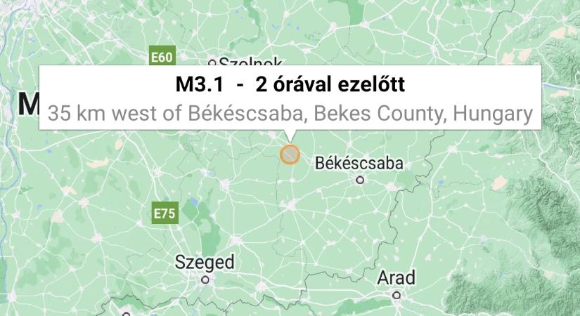 Földrengés Békéscsabánál!