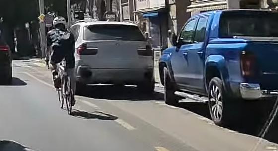 Biciklisávban állt a BMW, de bringástól sem volt szép, amit tett – videó