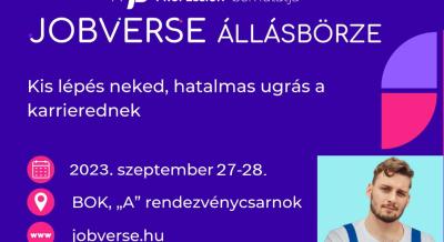 JOBVERSE Állásbörze, 2023. szeptember 27-28.