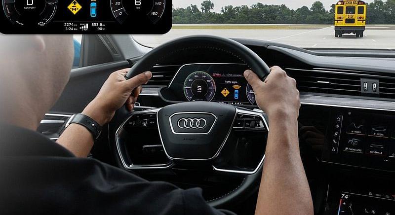 Iskolásokat védő technológiát demonstrál az Audi