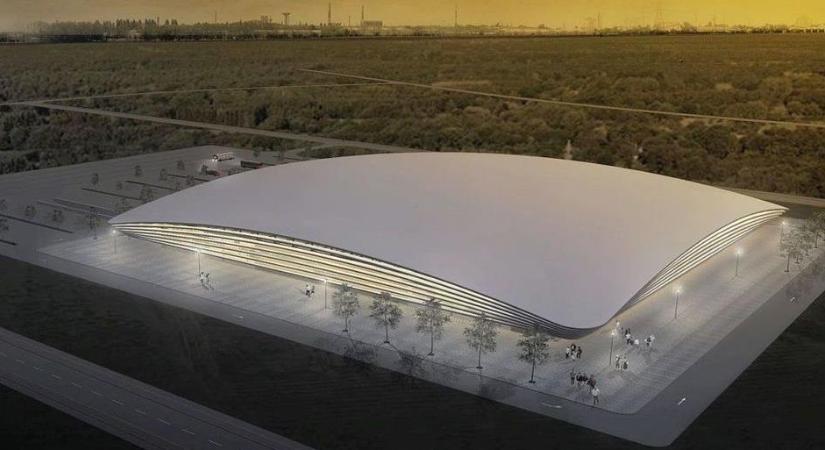 Mutatjuk, hogyan épül az új hipermodern hazai sportcsarnok - galéria