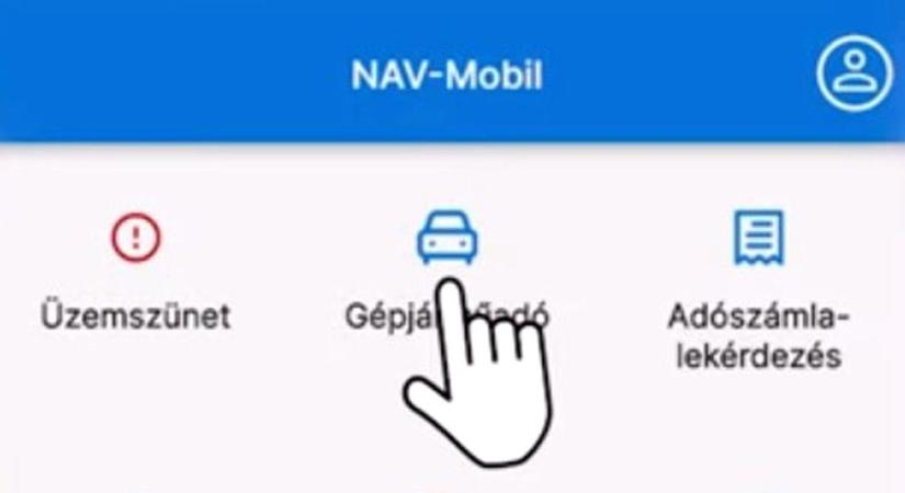 Gépjárműadó egyszerűen, NAV mobilappon