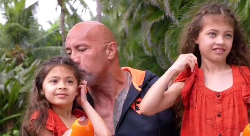 Kiakadt a cukiságmérő Dwayne Johsonnál, a lányai felrobbantották a netet