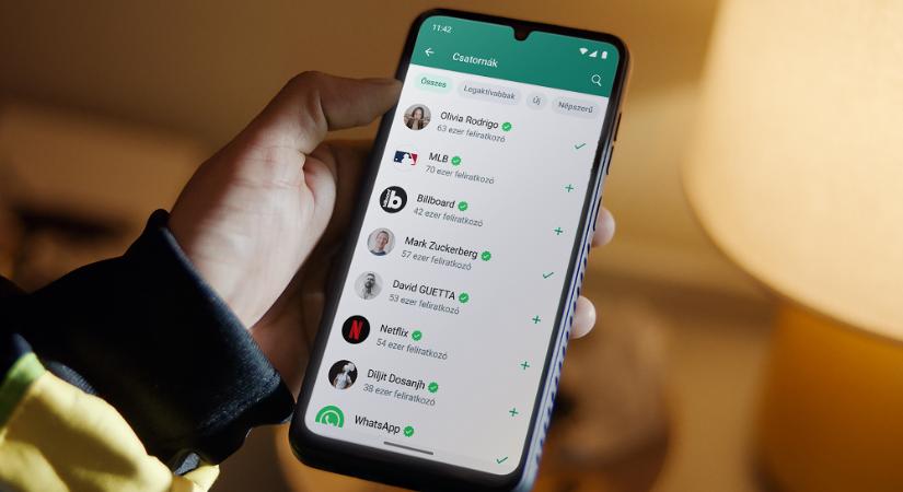 Itt vannak a WhatsApp Csatornák