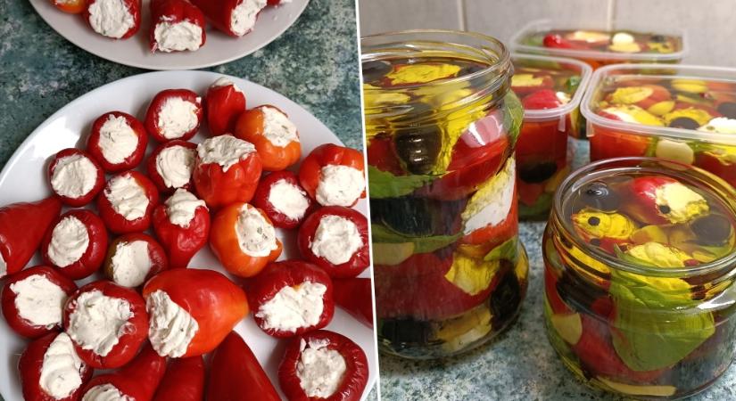 Színes, mediterrán és finom: házi, fűszeres, fetával töltött paprika