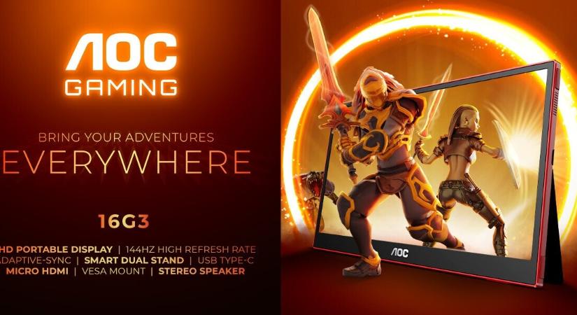 Hordozható gaming monitort mutatott be az AOC