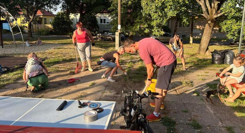 Nem vártak a sült galambra az egri családok, megszépítik a játszóterüket