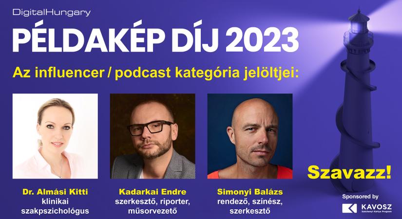 Ismerd meg a Példakép díj INFLUENCER/PODCASTER kategóriájának jelöltjeit!