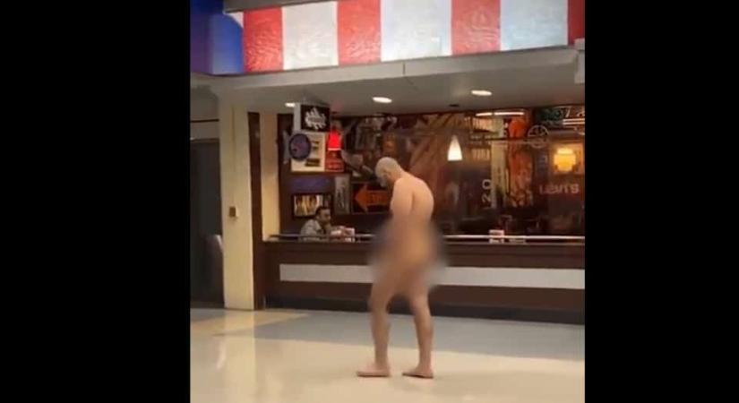 Anyaszült meztelenül parádézott egy férfi a dallasi reptéren – VIDEÓ