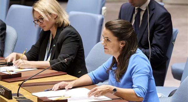 Novák Katalin: Magyarország kész részt venni bármely békekezdeményezésben, ami megteremti egy tartós tűzszünet lehetőségét Ukrajnában