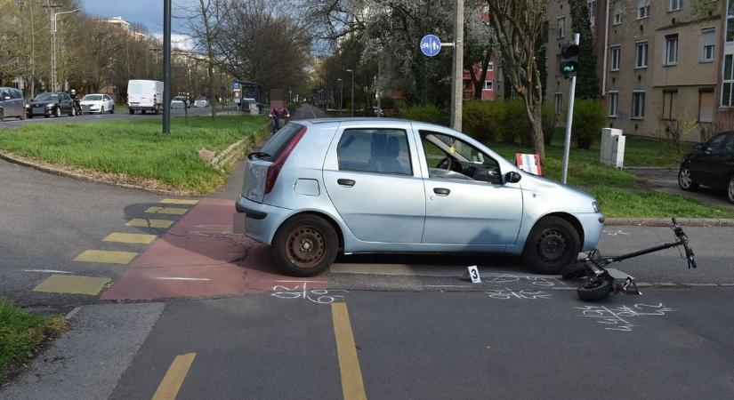 Átesett a motorháztetőn, súlyosan megsérült a Csabán elgázolt rolleres