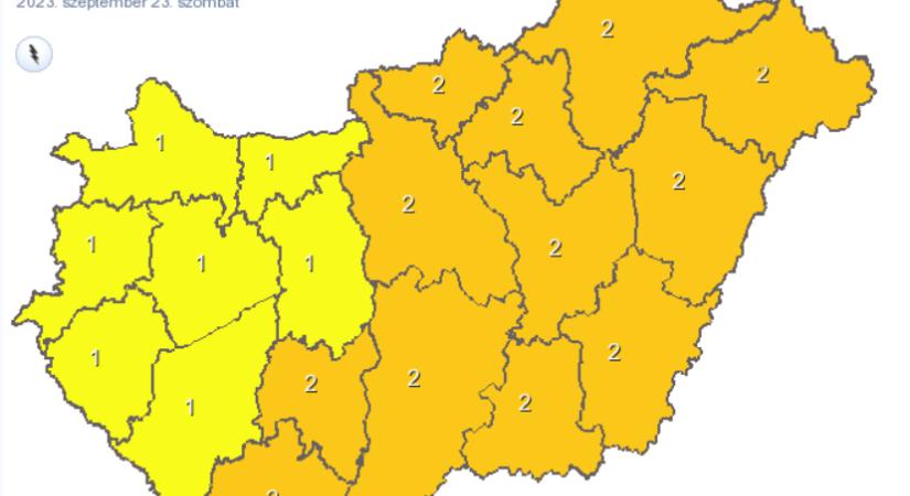 Zivatarok: az egész országra riasztást adtak ki