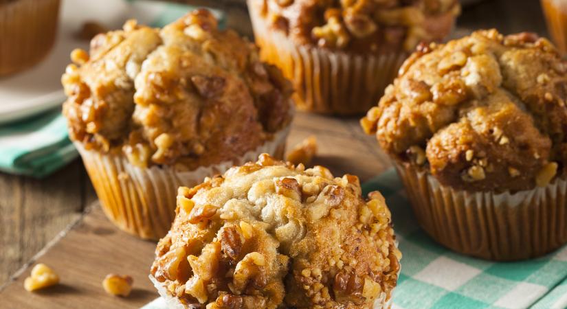 Diós-banános muffin