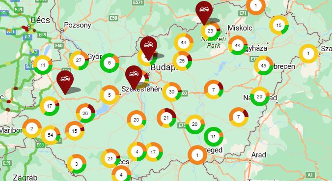 Baleset és útlezárás a 7-es és 27-es főutakon