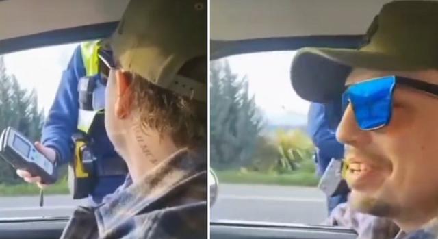 Videó: észre sem vette a rendőr, hogy a sofőr helyett az utast szondázta meg