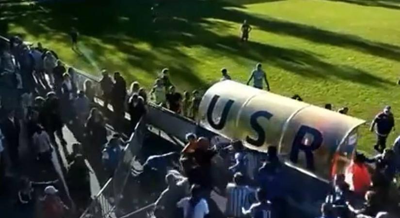 Hatalmas ütésváltás és rugdosódás a luxemburgi ligában