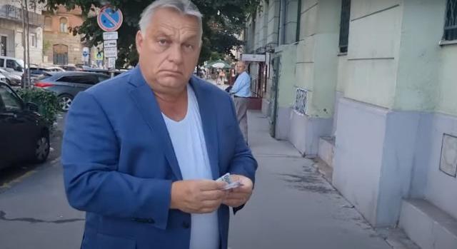 Videón, ahogy Orbán Viktor a pénzét számolgatja, majd bemegy abba a ferencvárosi házba, ahová keddenként jár