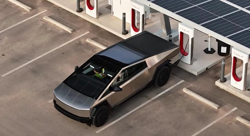 Sorozatgyártás-közeli Tesla Cybertruckot videóztak
