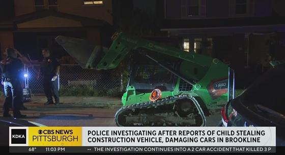 Elkötött egy gyerek egy hernyótalpas rakodót és letarolt pár autót Pittsburghben – videó