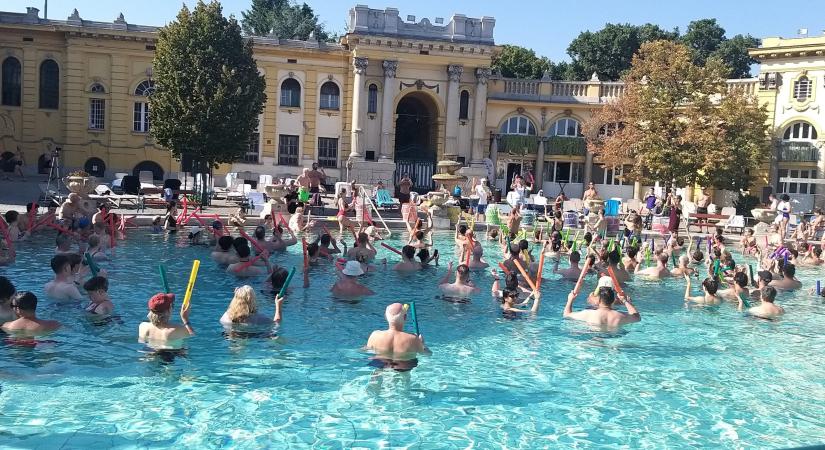 Örömdobolás a Széchenyi fürdőben