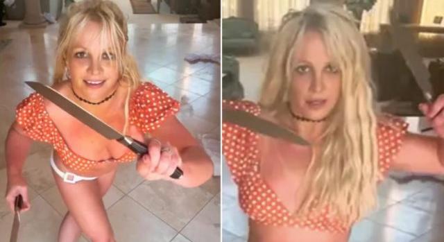 Kiment a rendőrség Britney Spearshez, miután késekkel táncolt az Instagramon