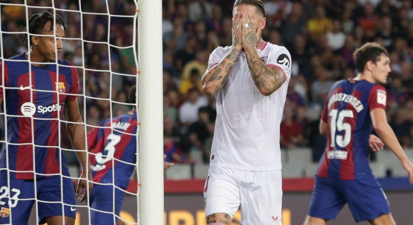 Sergio Ramos góljával nyert a Barcelona a Sevilla ellen