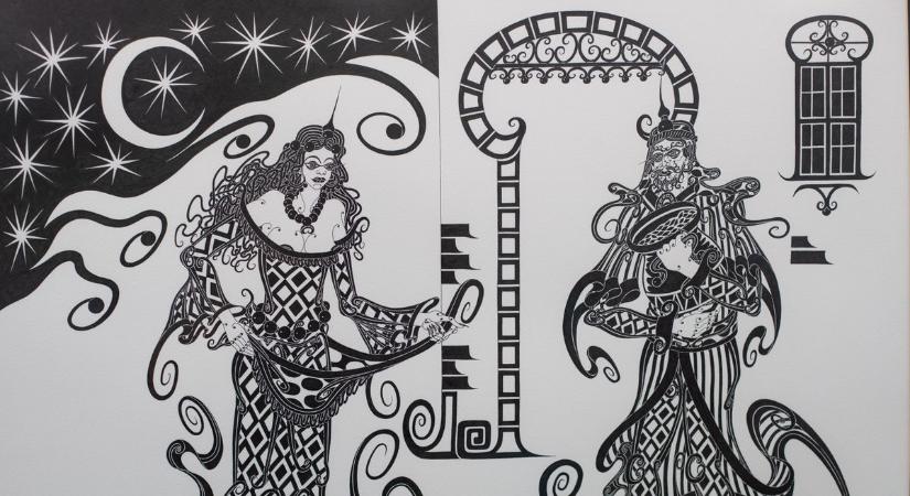 Németh Miklós grafikusművész kiállítása látható az Apáczai Művelődési Központban
