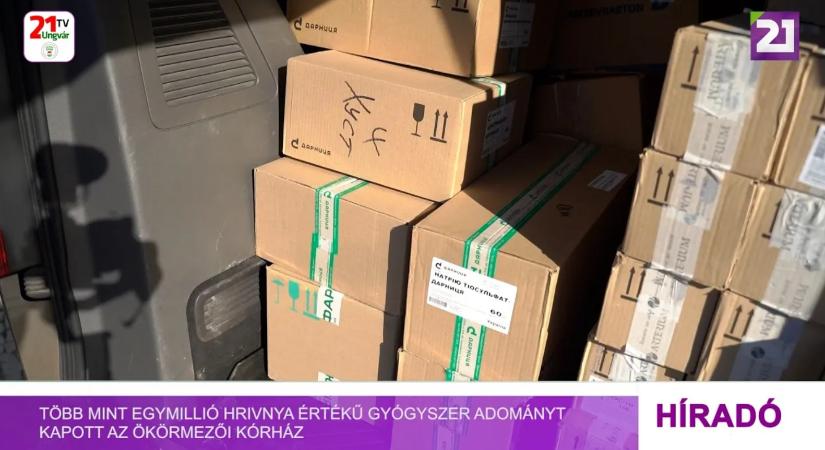 Több mint egymillió hrivnya értékű gyógyszer adományt kapott az ökörmezői kórház (videó)