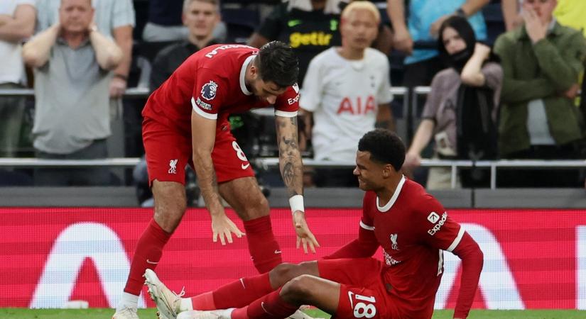 A Liverpool 9 emberrel kapott ki a Tottenham ellen az utolsó másodpercben