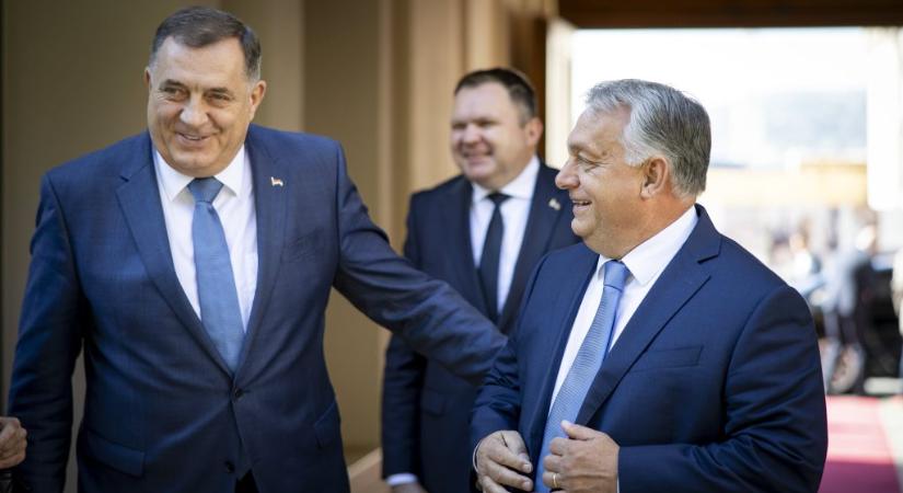 Orbán a boszniai szerb elnökkel tárgyalt a Karmelitában