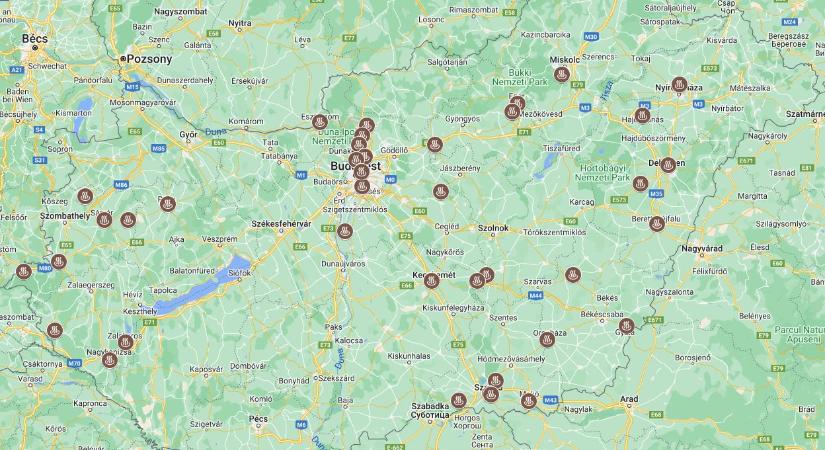 Térképen a Szaunázók Hétvégéje 2023-as szaunaprogram helyszínei